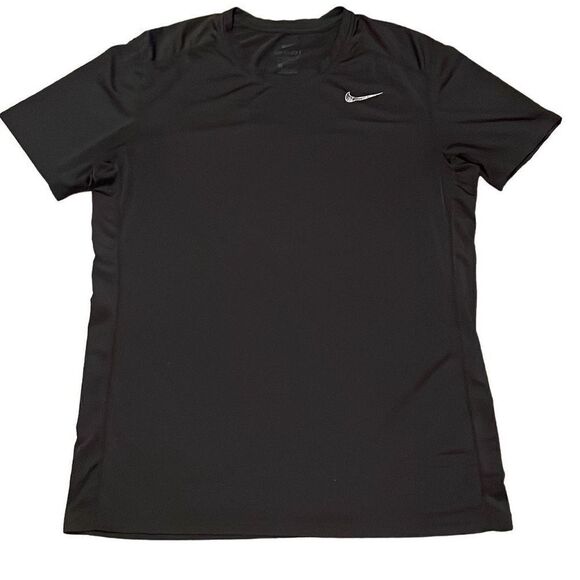 EUC Nike Black Short Sleeve Dri-Fit Fitted Short Sleeve Tee - Size Large - Picture 1 of 5